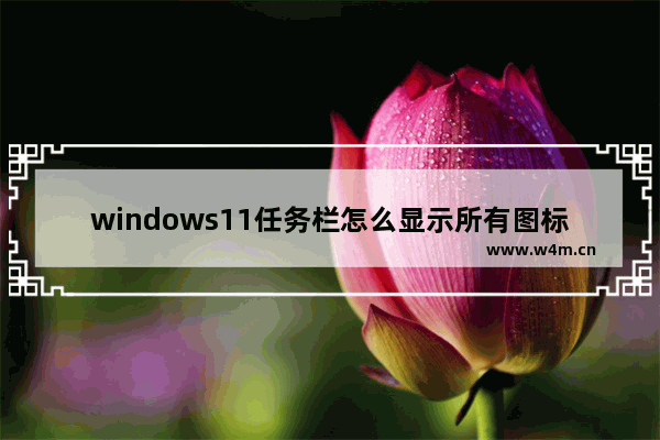 windows11任务栏怎么显示所有图标 windows11任务栏显示所有图标方法