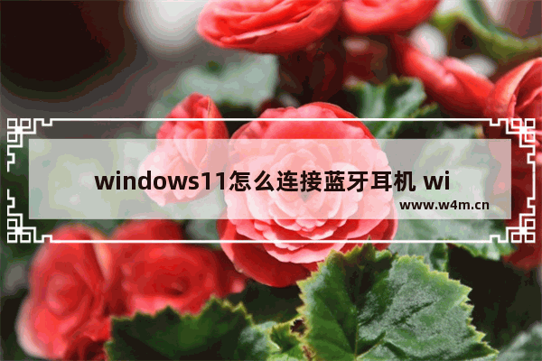 windows11怎么连接蓝牙耳机 windows11连接蓝牙耳机教程