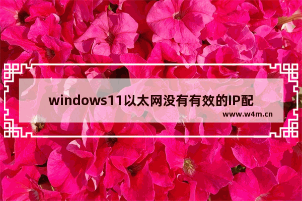 windows11以太网没有有效的IP配置怎么办 windows11以太网没有有效的IP配置解决办法