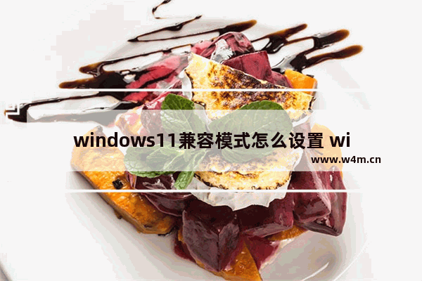 windows11兼容模式怎么设置 windows11兼容模式设置方法