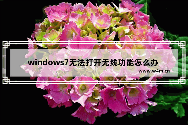 windows7无法打开无线功能怎么办 windows7无法打开无线功能解决方法