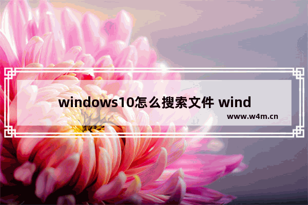 windows10怎么搜索文件 windows10搜索文件教程