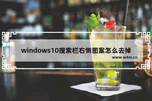 windows10搜索栏右侧图案怎么去掉 windows10搜索栏右侧图案去除方法