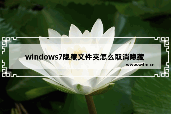 windows7隐藏文件夹怎么取消隐藏 windows7隐藏文件夹如何取消隐藏