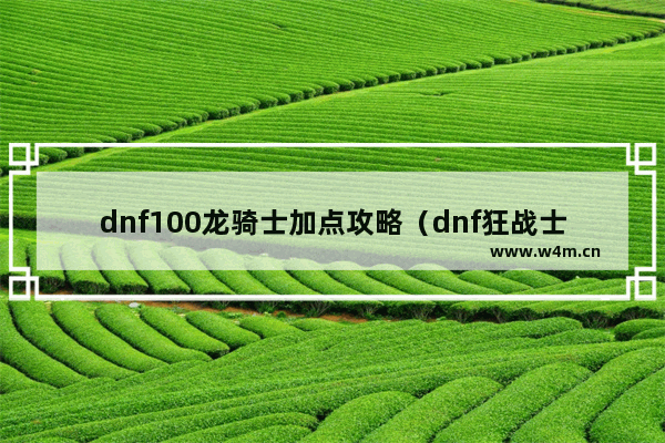 dnf100龙骑士加点攻略（dnf狂战士哪个版本最强）