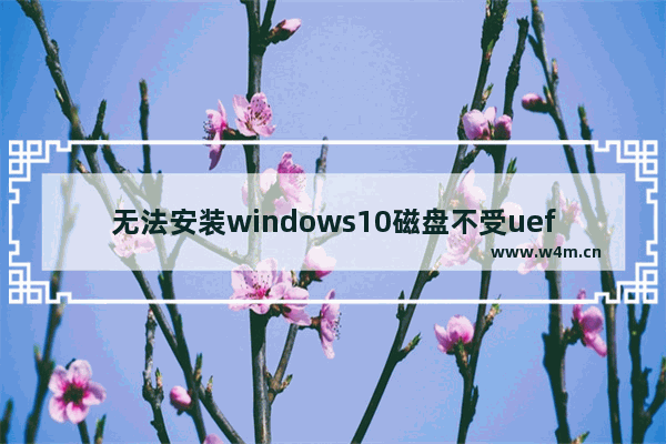 无法安装windows10磁盘不受uefi固件支持怎么办