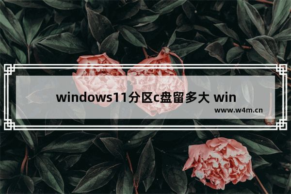 windows11分区c盘留多大 windows11分区c盘空间分配介绍