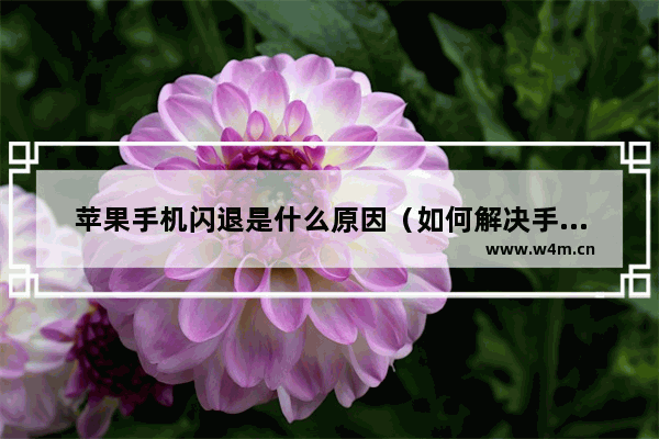 苹果手机闪退是什么原因（如何解决手机软件闪退问题）