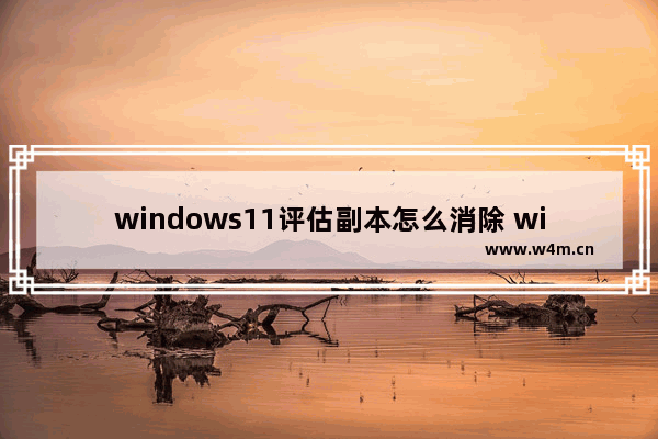 windows11评估副本怎么消除 windows11评估副本消除教程