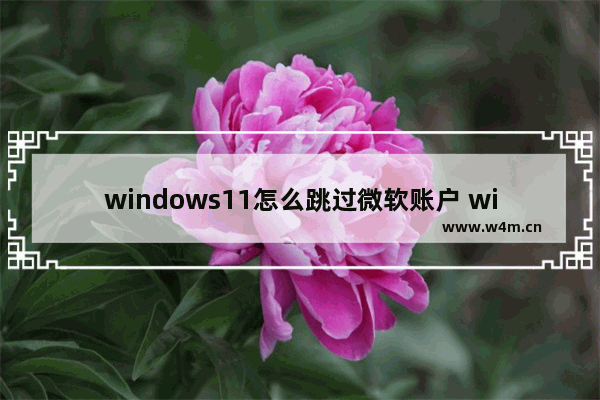 windows11怎么跳过微软账户 windows11跳过微软账户方法