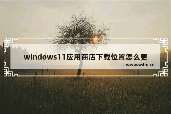 windows11应用商店下载位置怎么更改 windows11应用商店下载位置更改方法