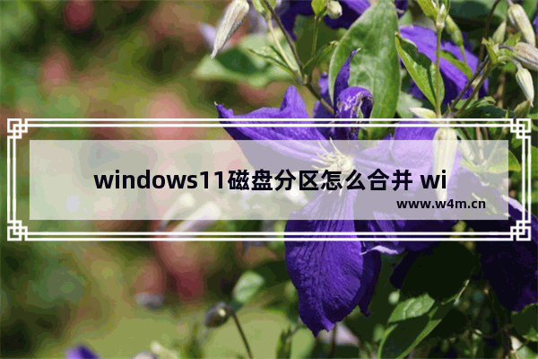 windows11磁盘分区怎么合并 windows11磁盘分区合并教程