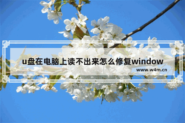 u盘在电脑上读不出来怎么修复windows7 u盘在电脑上读不出来修复方法windows7