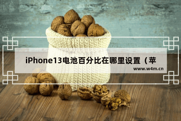 iPhone13电池百分比在哪里设置（苹果13电池怎么显示电量百分比）