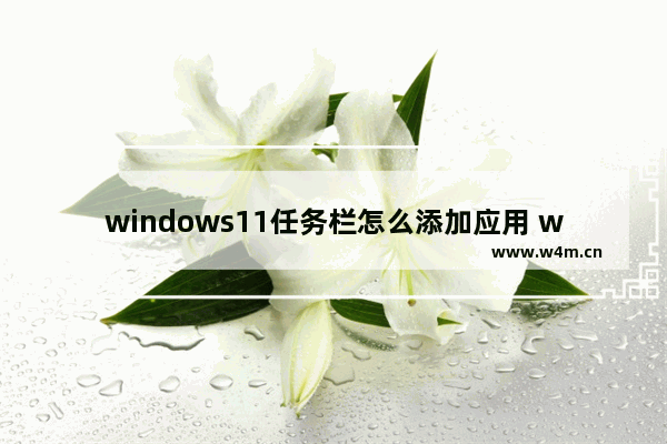 windows11任务栏怎么添加应用 windows11任务栏添加应用教程