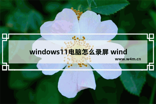 windows11电脑怎么录屏 windows11电脑录屏方法