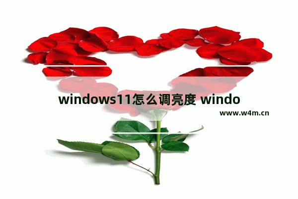 windows11怎么调亮度 windows11调亮度教程