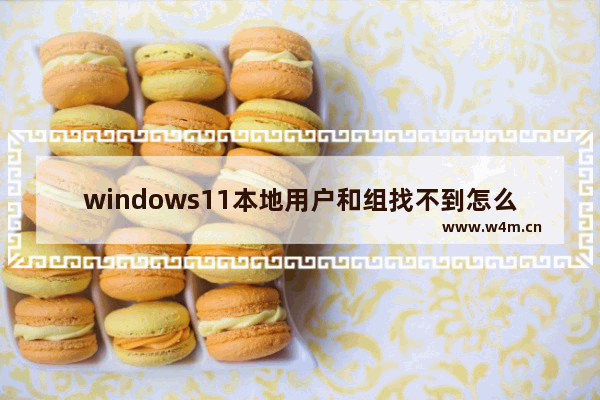 windows11本地用户和组找不到怎么办 windows11本地用户和组找不到解决办法