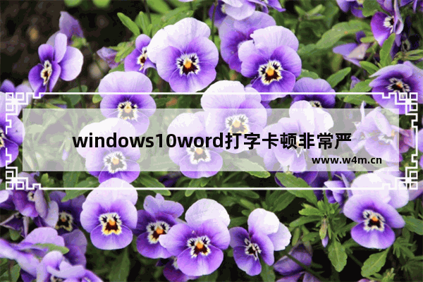 windows10word打字卡顿非常严重怎么办 windows10word打字卡顿非常严重解决办法