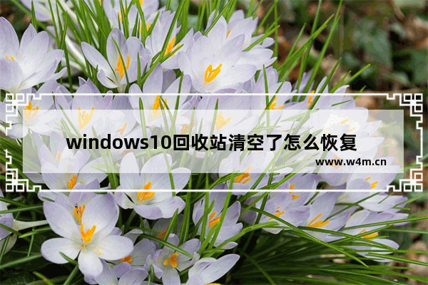 windows10回收站清空了怎么恢复 windows10回收站清空了恢复方法