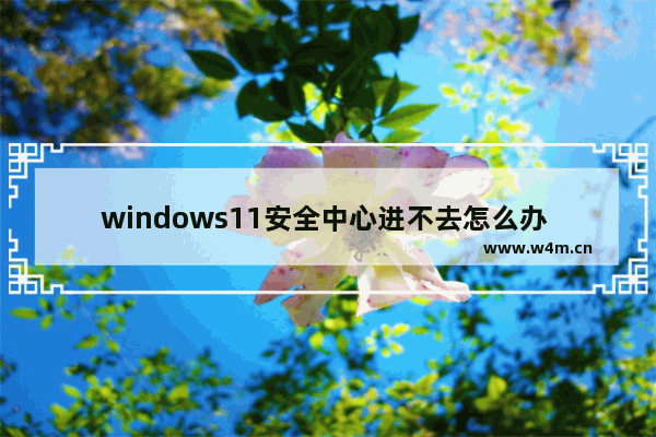 windows11安全中心进不去怎么办 windows11安全中心进不去解决办法