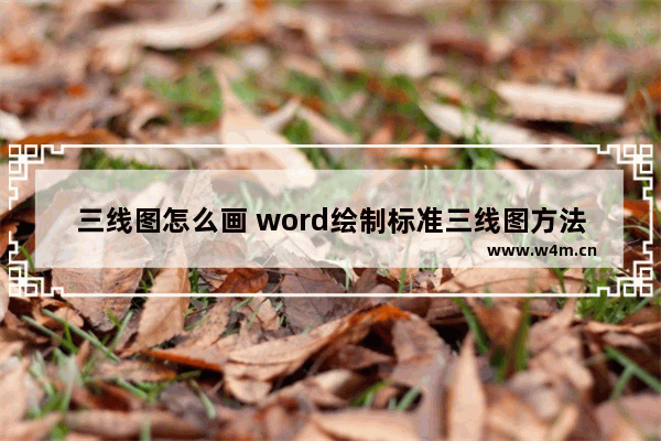 三线图怎么画 word绘制标准三线图方法