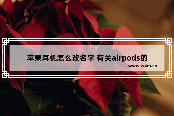 苹果耳机怎么改名字 有关airpods的使用技巧