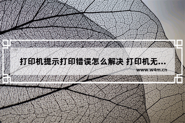 打印机提示打印错误怎么解决 打印机无法打印原因及解决办法