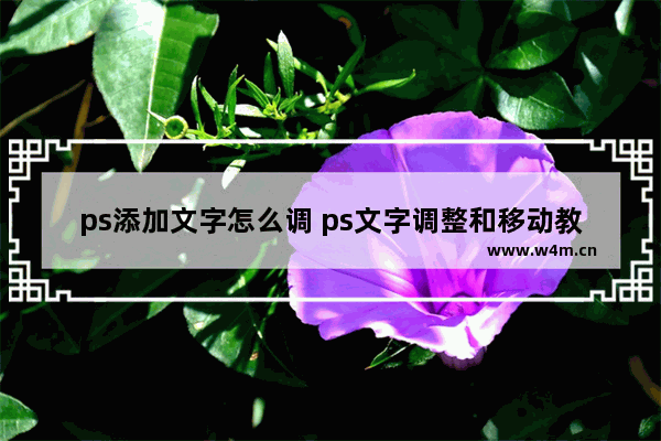 ps添加文字怎么调 ps文字调整和移动教程分享