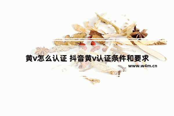 黄v怎么认证 抖音黄v认证条件和要求