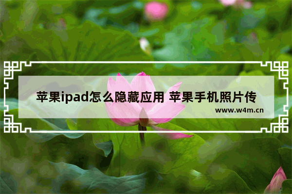 苹果ipad怎么隐藏应用 苹果手机照片传到ipad的方法