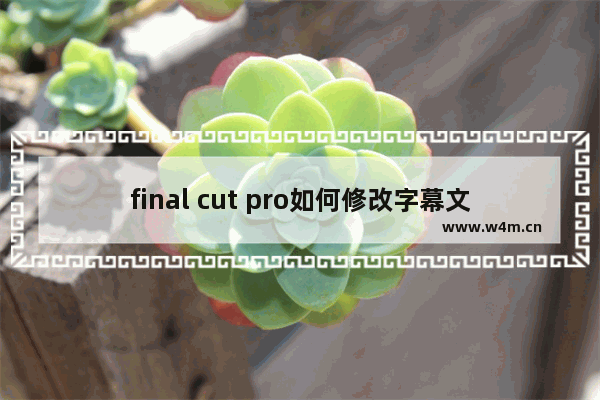 final cut pro如何修改字幕文本颜色