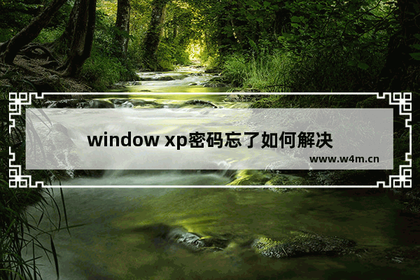 window xp密码忘了如何解决