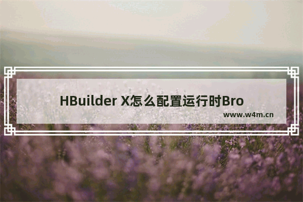 HBuilder X怎么配置运行时Browser