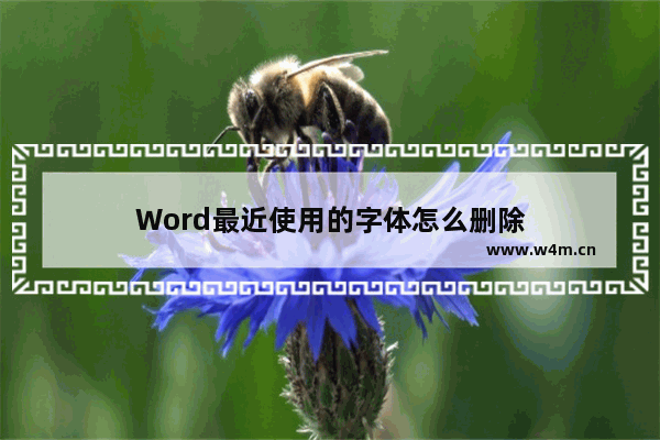 Word最近使用的字体怎么删除