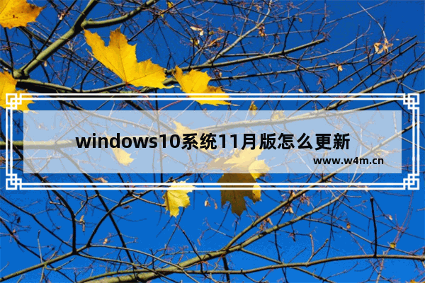 windows10系统11月版怎么更新