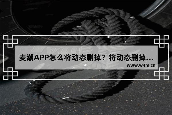 麦潮APP怎么将动态删掉？将动态删掉的方法说明