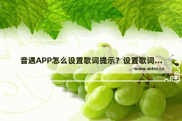 音遇APP怎么设置歌词提示？设置歌词提示的方法说明