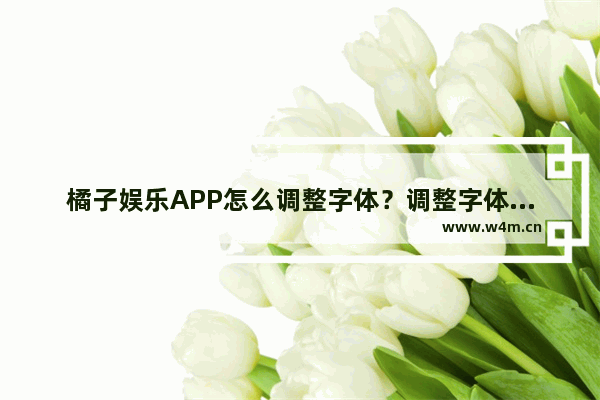 橘子娱乐APP怎么调整字体？调整字体的方法介绍