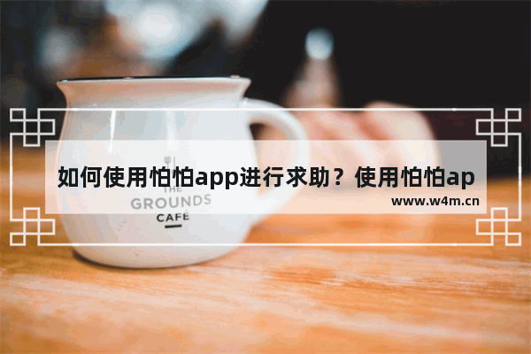 如何使用怕怕app进行求助？使用怕怕app求助的方法说明