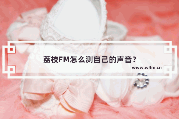 荔枝FM怎么测自己的声音？