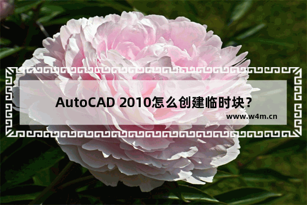 AutoCAD 2010怎么创建临时块？