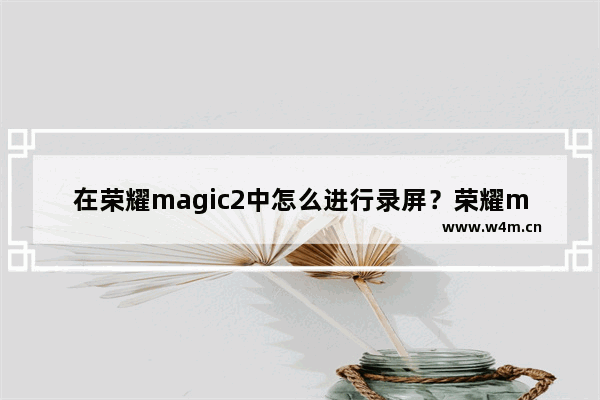 在荣耀magic2中怎么进行录屏？荣耀magic2录屏的步骤分享