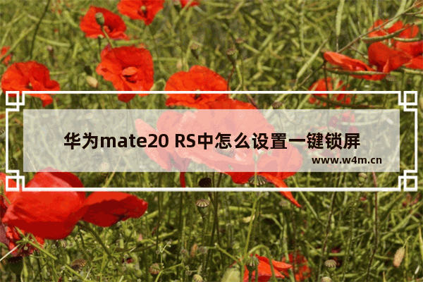 华为mate20 RS中怎么设置一键锁屏？一键锁屏设置方法讲解