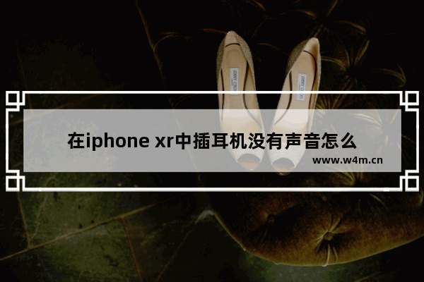 在iphone xr中插耳机没有声音怎么回事？解决iphone xr插耳机没有声音的方法说明