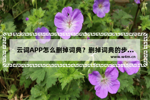 云词APP怎么删掉词典？删掉词典的步骤一览