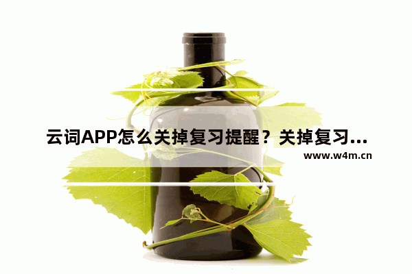 云词APP怎么关掉复习提醒？关掉复习提醒的方法介绍