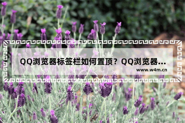 QQ浏览器标签栏如何置顶？QQ浏览器标签栏置顶方法讲解