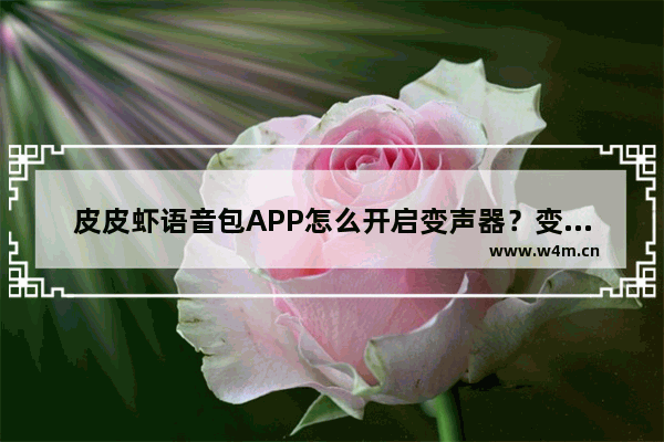 皮皮虾语音包APP怎么开启变声器？变声器开启方法说明