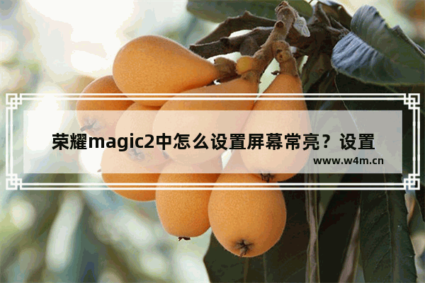 荣耀magic2中怎么设置屏幕常亮？设置屏幕常亮的方法说明